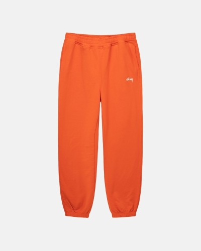 Orange Stussy Overdyed Stock Logo Pant Men's Sweatpants | FDE-127068