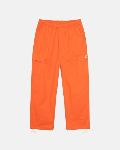 Orange Stussy Ripstop Cargo Men's Beach Pants | MQT-763280