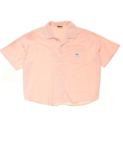 Orange Stussy Vermont OS Shirt Women's Sportswear | VSP-907253