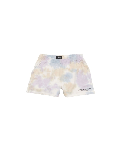 Pink Stussy Breeze Tie Dye Women's Shorts | HLX-385126