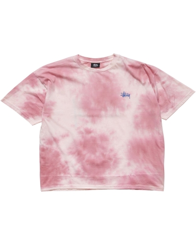 Pink Stussy Marble BF Tee Women's Sportswear | UAF-617085