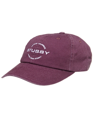 Red Stussy City Circle Low Pro Men's Hats | EQK-058146