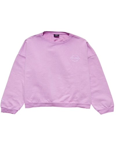 Red Stussy City Circle OS Crew Women's Sweaters | JKM-243780