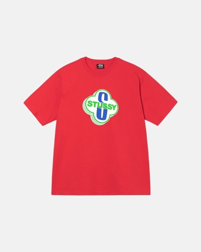 Red Stussy Motel Men's T Shirts | RSG-123504