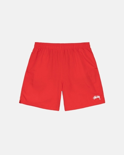 Red Stussy Stock Men's Shorts | VAT-812309