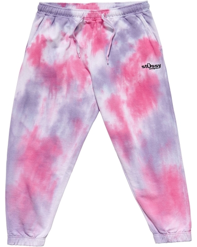 Red Stussy Warped Tie Dye Trackpant Women's Track Pants | WKG-756094