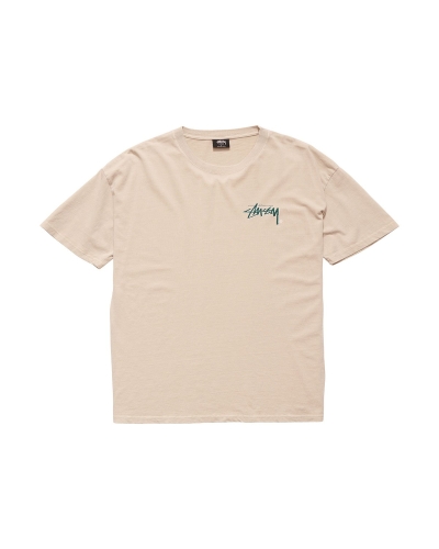 White Stussy Shadow Stock SS Men's T Shirts | CKL-426915