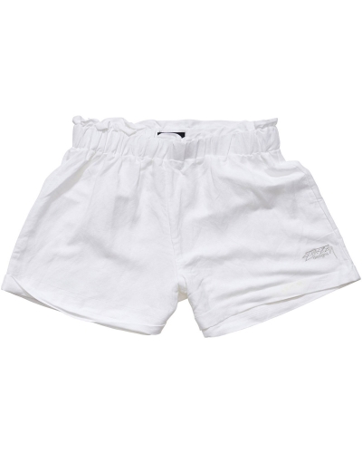 White Stussy Shoreline Linen Beach Women's Shorts | KFL-013562