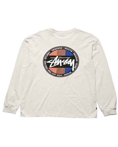White Stussy Surf Dot Pocket Tee Men's Sweatshirts | WPO-643280