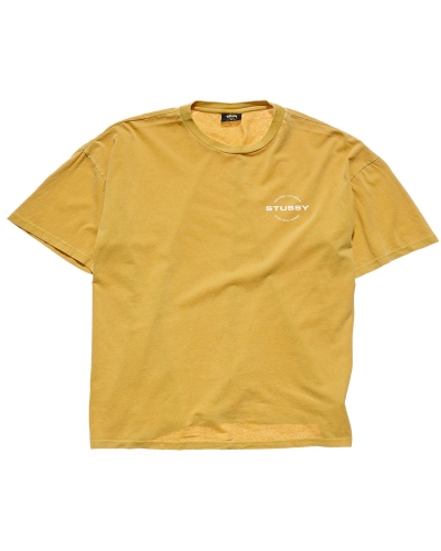 Yellow Stussy Pacific Relaxed Women's T Shirts | TLY-540368
